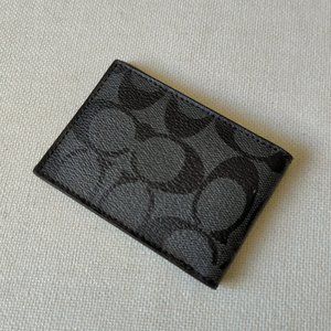 Slim Id Card Case In Signature Canvas